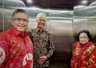 Potret Ketum PDIP Megawati bersama Sekjen Hasto dan Bacapres Ganjar Pranowo(JakartaInsideCom-FacebookPDIP)