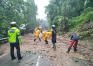 Akses Jalan Palima – Cinangka, Serang Terputus Akibat Longsor